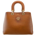 Pratesi Caselli Handbag in Italian Vegetable Dyed Leather - Brown