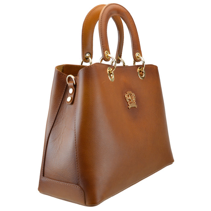 Pratesi Caselli Handbag in Italian Vegetable Dyed Leather - Brown