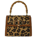 Pratesi Castalia C298/20L Lady Bag in genuine leather - Leopardo Cognac