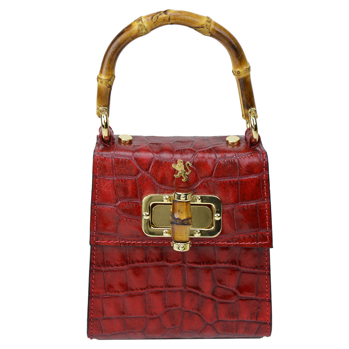 Pratesi Castalia K298/22 Lady Bag in genuine leather - King Cherry