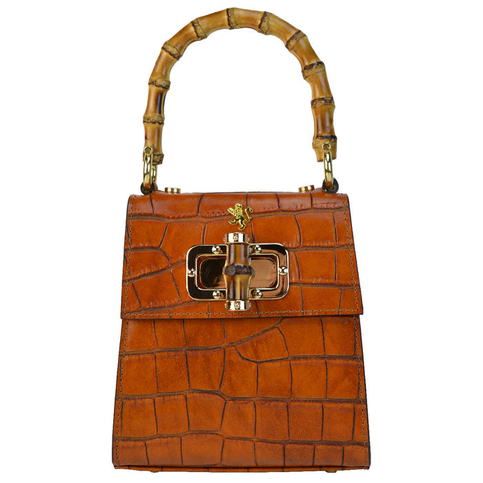 Pratesi Castalia K298/22 Lady Bag in genuine leather - King Cognac