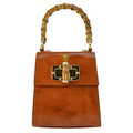 Pratesi Castalia Lady Bag in genuine Italian leather - Brunelleschi Leather Brown