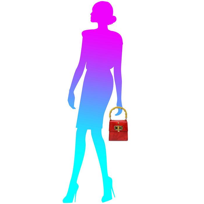 Pratesi Castalia Lady Bag in genuine Italian leather - Brunelleschi Leather Coffee
