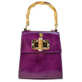 Pratesi Castalia Lady Bag in genuine Italian leather - Brunelleschi Leather Violet