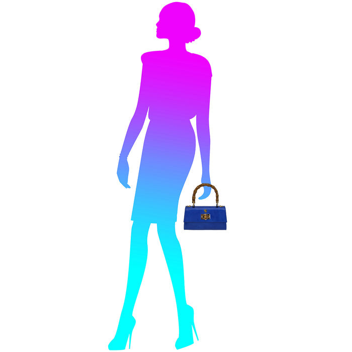 Pratesi Castalia Lady Bag in genuine Italian leather - Brunelleschi Leather Violet