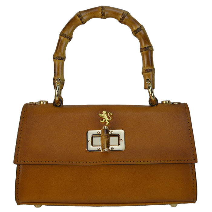 Pratesi Castalia Lady Bag in genuine Italian leather - Castalia Cognac