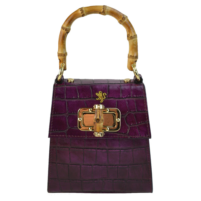 Pratesi Castalia Lady Bag in genuine Italian leather - Castalia Violet