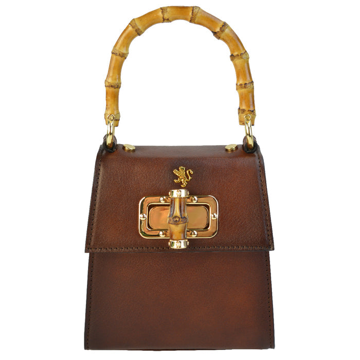 Pratesi Castalia Lady Bag in genuine Italian leather - Vegetable Tanned Italian Leather Coffee