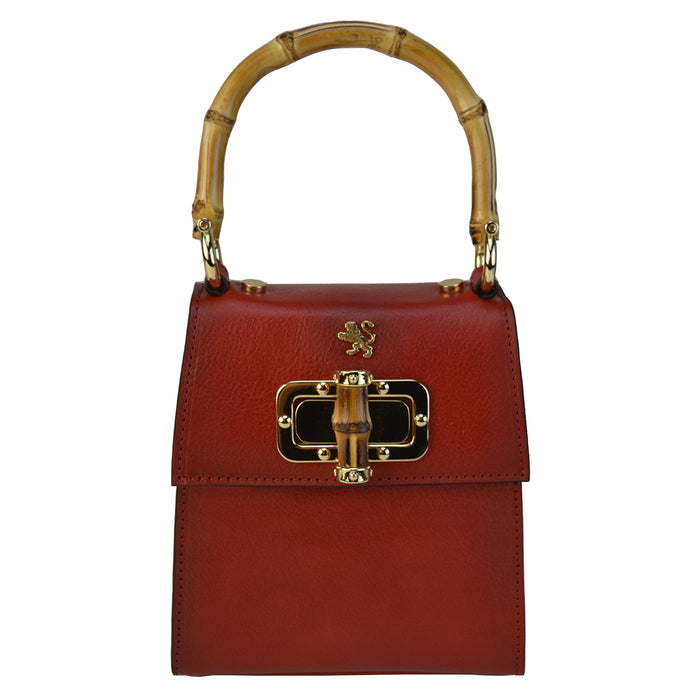 Pratesi Castalia Lady Bag in genuine Italian leather - Vegetable Tanned Italian Leather Cherry