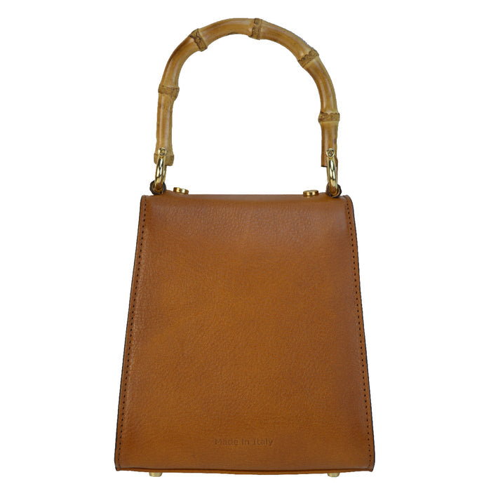 Pratesi Castalia Lady Bag in genuine Italian leather - Vegetable Tanned Italian Leather Cognac