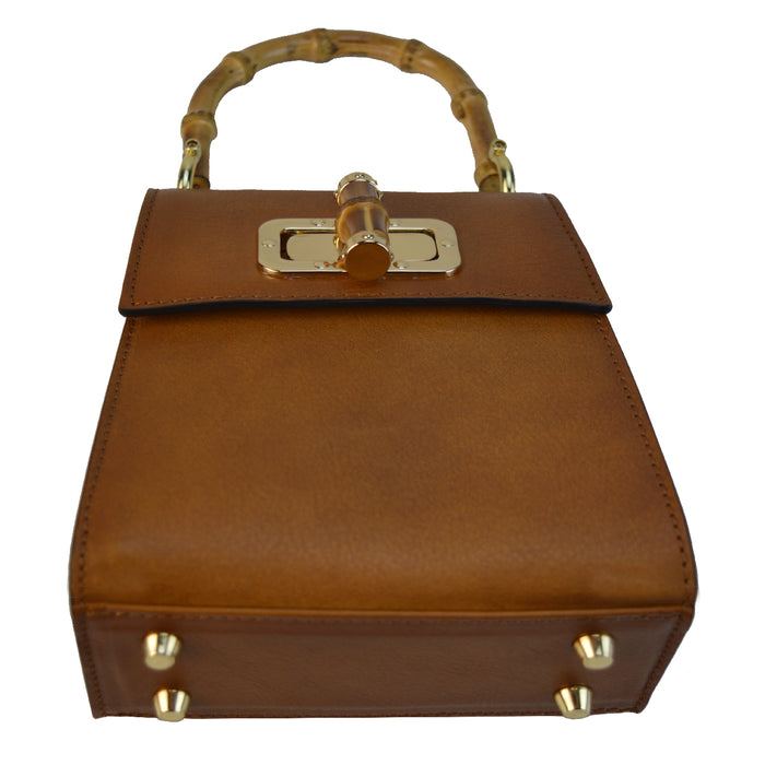Pratesi Castalia Lady Bag in genuine Italian leather - Vegetable Tanned Italian Leather Coffee