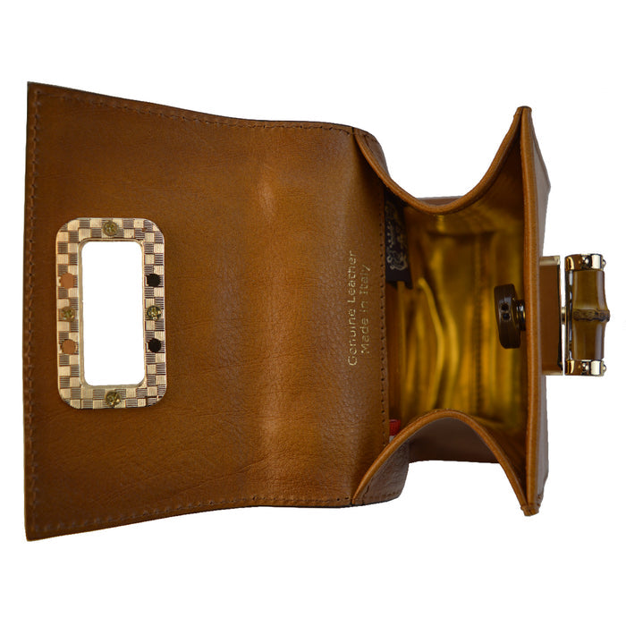 Pratesi Castalia Lady Bag in genuine Italian leather - Vegetable Tanned Italian Leather Coffee
