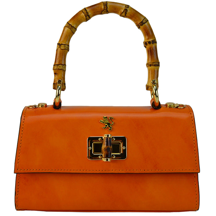 Pratesi Castalia R298/20 Lady Bag in genuine leather - Brunelleschi Orange