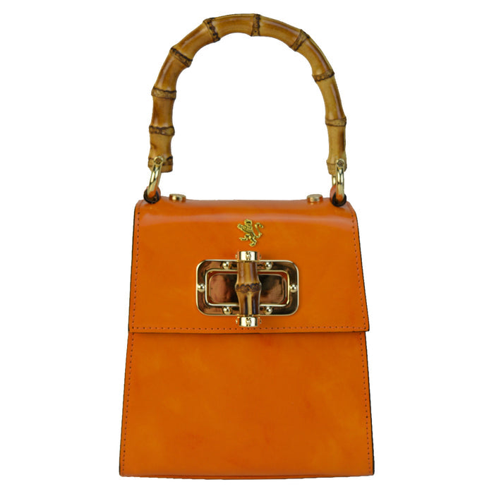 Pratesi Castalia R298/22 Lady Bag in genuine leather - Brunelleschi Orange