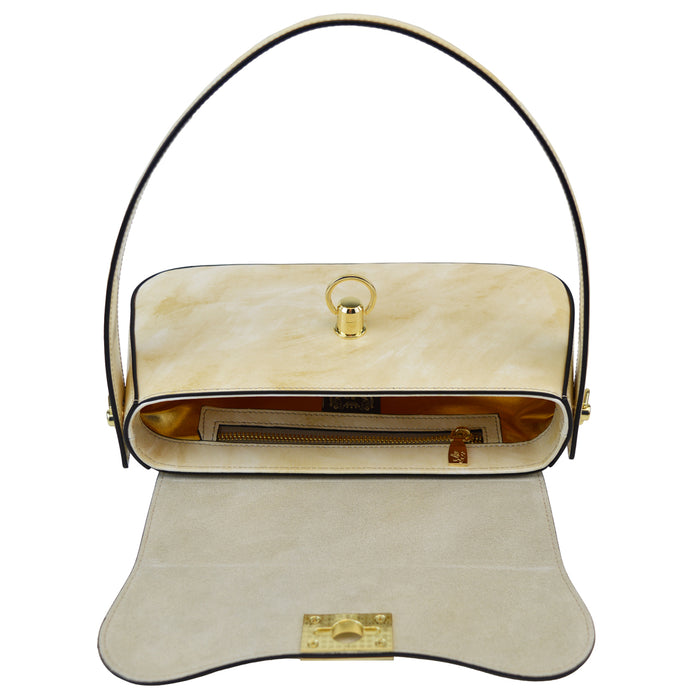 Pratesi Castellina Handbag in Brunelleschi Leather -  White