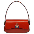 Pratesi Castellina Italian Handbag in Patent Leather - Cherry