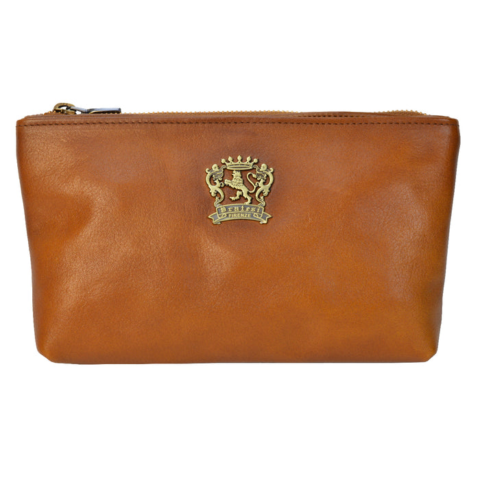 Pratesi Ciliana Clutch in Vegetable Dyed Leather - Brown