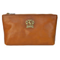 Pratesi Ciliana Clutch in Vegetable Dyed Leather - Brown