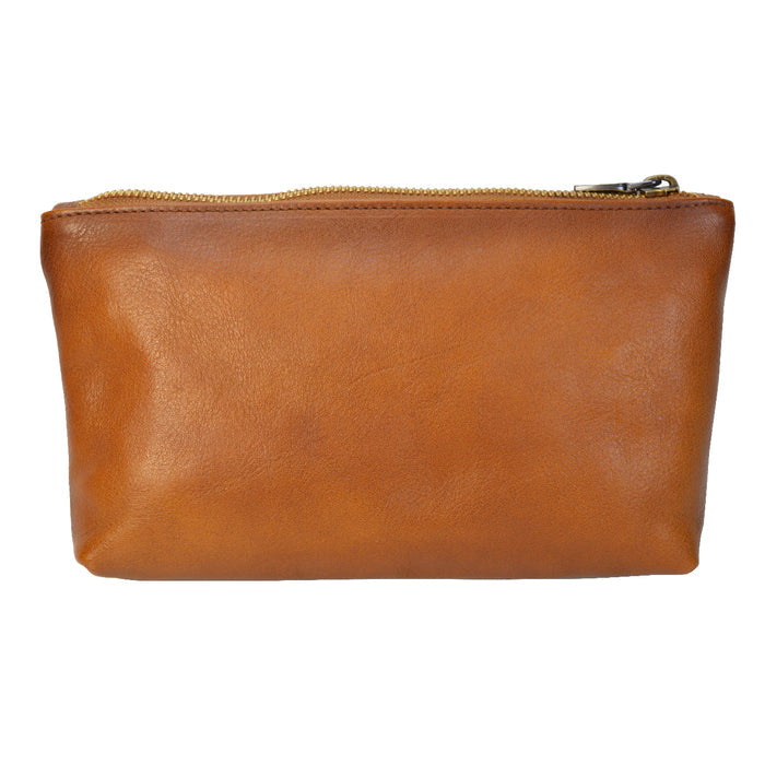 Pratesi Ciliana Clutch in Vegetable Dyed Leather - Brown