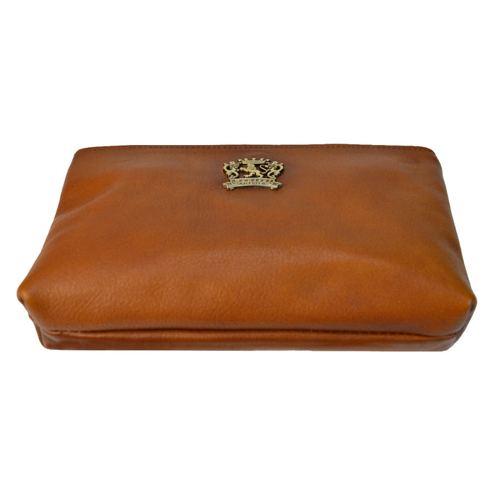 Pratesi Ciliana Clutch in Vegetable Dyed Leather - Brown