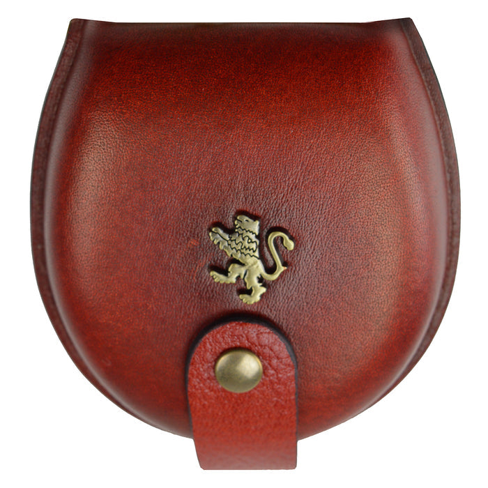 Pratesi Coin Holder B060 in genuine leather - Cherry
