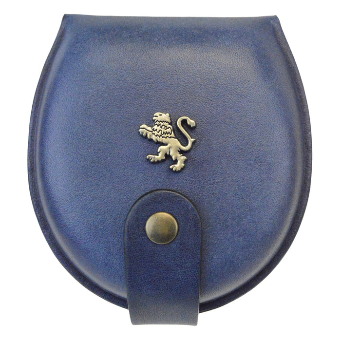 Pratesi Coin Holder in Vegetable-Dyed Italian Leather - Blue