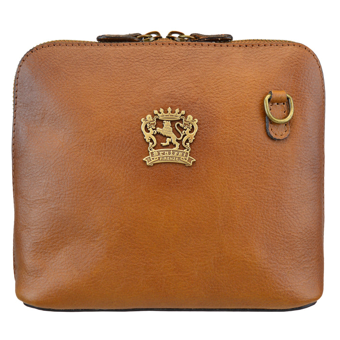 Pratesi Cross-Body Bag Gran Volterra B467/G in genuine leather - genuine Italian Brown - LQE
