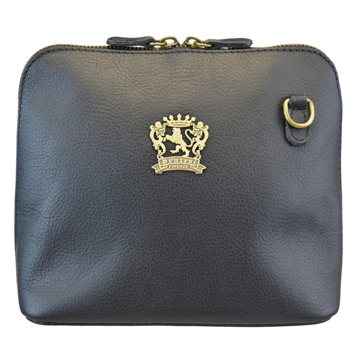 Pratesi Cross-Body Bag Gran Volterra B467/G in genuine leather - genuine Italian Black - LQE
