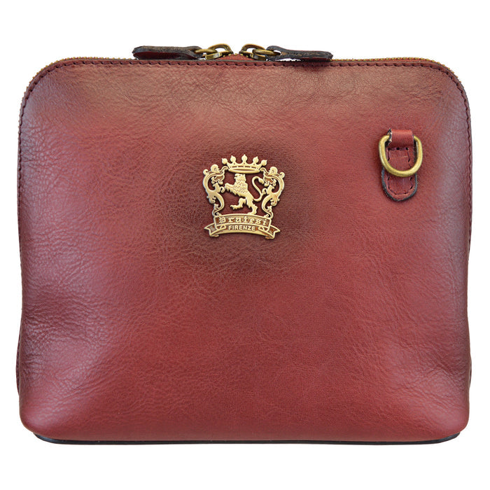 Pratesi Cross-Body Bag Gran Volterra B467/G in genuine leather - genuine Italian Chianti - LQE