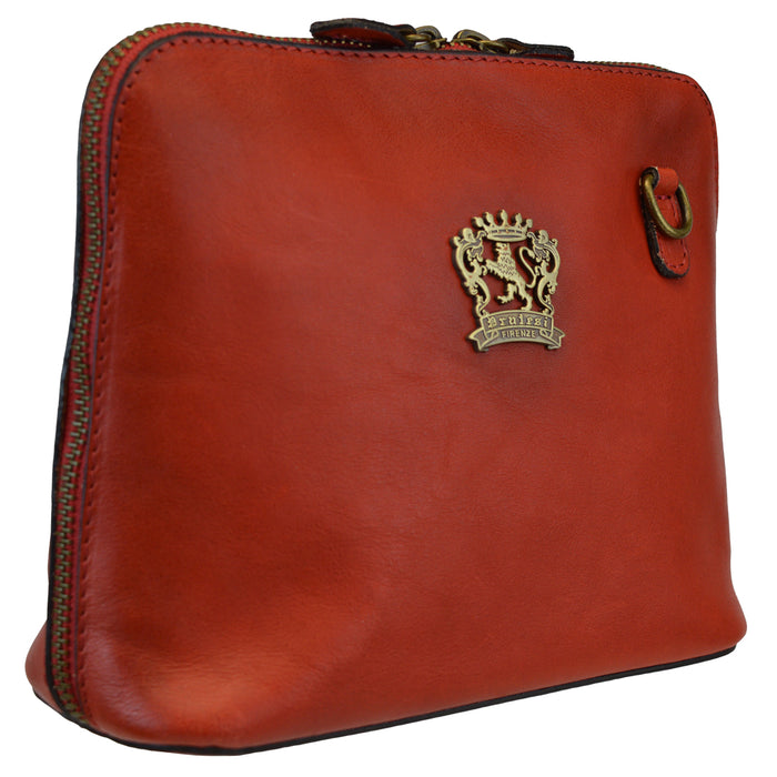 Pratesi Cross-Body Bag Gran Volterra B467/G in genuine leather - genuine Italian Chianti - LQE