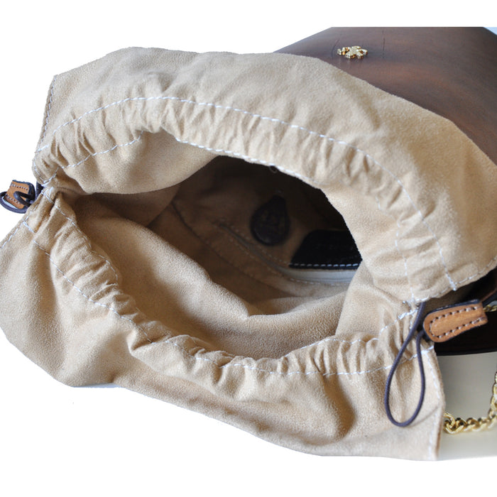 Pratesi Cross-Body Bag Secchiello in genuine leather - Chianti