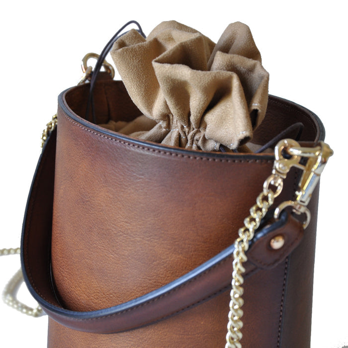 Pratesi Cross-Body Bag Secchiello in genuine leather - Emerald