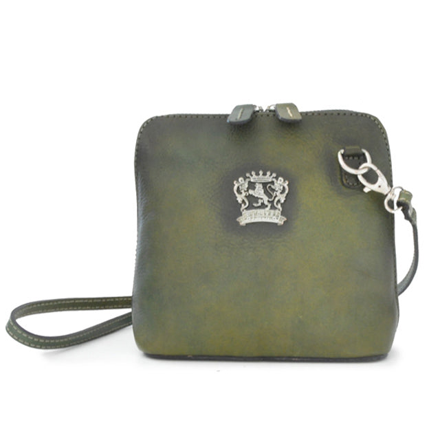 Pratesi Cross-Body Bag Volterra in Vegetable Tanned Italian Leather - Dark Green