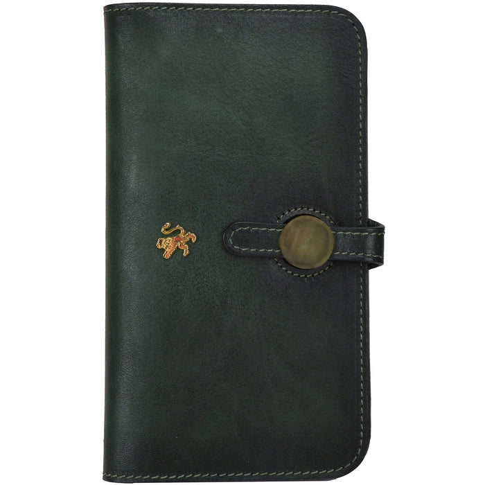 Pratesi Ellera Clutch in Vegetable Dyed Italian Leather - Dark Green