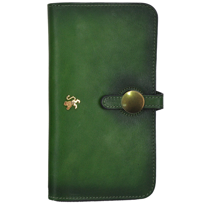 Pratesi Ellera Clutch in Vegetable Dyed Italian Leather - Emerald