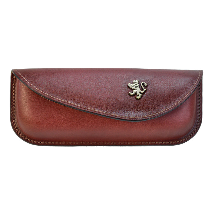 Pratesi Eyeglass Case in Genuine Italian Vegetable-Dyed Leather - Chianti