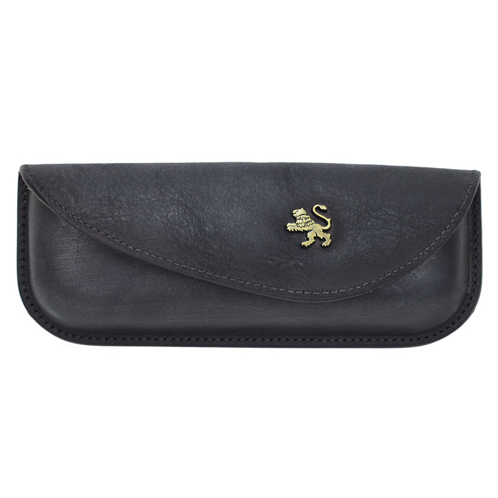 Pratesi Eyeglass Case in Genuine Italian Vegetable-Dyed Leather - Grey