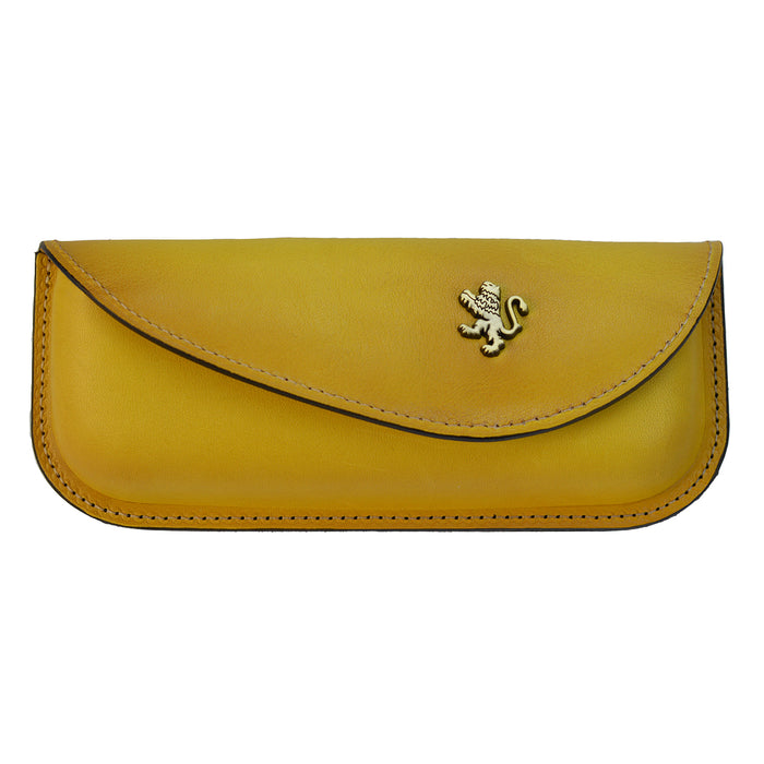 Pratesi Eyeglass Case in Genuine Italian Vegetable-Dyed Leather - Yellow