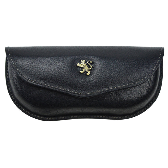 Pratesi Eyeglass Case in Italian Vegetable-Dyed Leather - Black