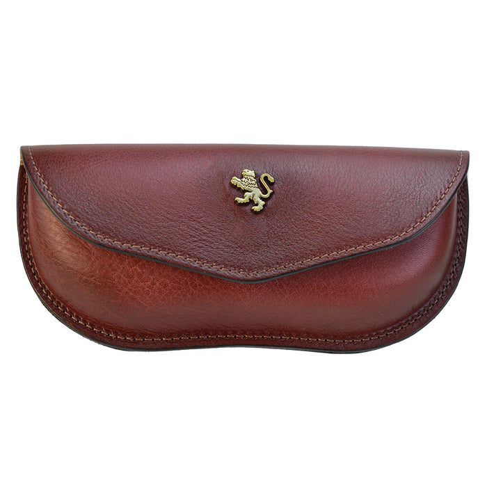 Pratesi Eyeglass Case in Italian Vegetable-Dyed Leather - Chianti