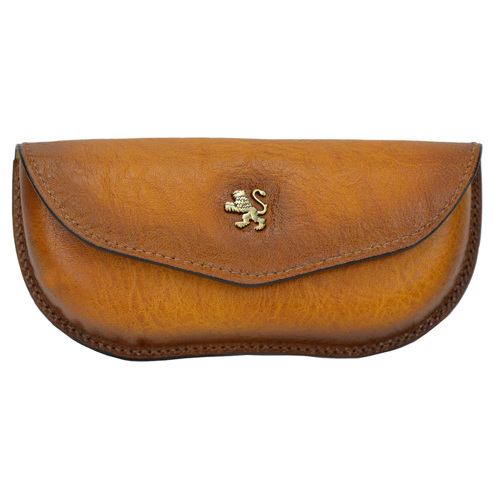 Pratesi Eyeglass Case in Italian Vegetable-Dyed Leather - Cognac