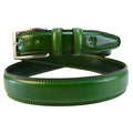 Pratesi Ezio Belt in Vegetable-Dyed Italian Leather - Emerald