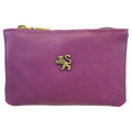 Pratesi Farnia Leather Key Pouch in Italian Vegetable Tanned Leather -  Violet