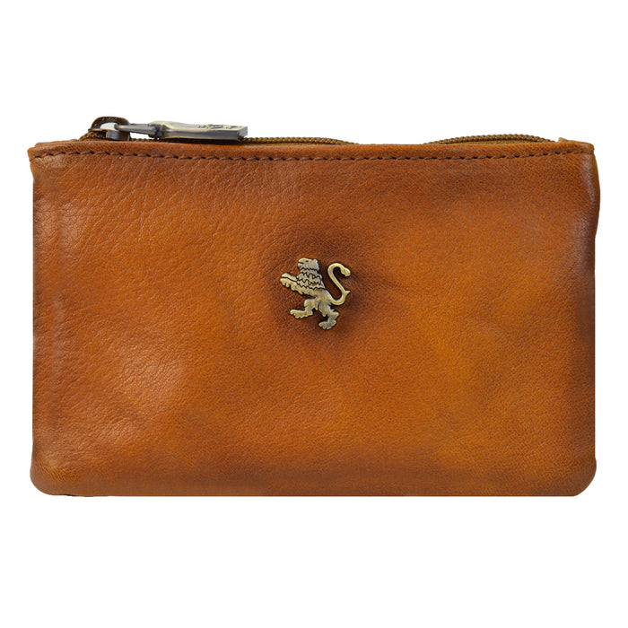 Pratesi Farnia Leather Key Pouch in Italian Vegetable Tanned Leather