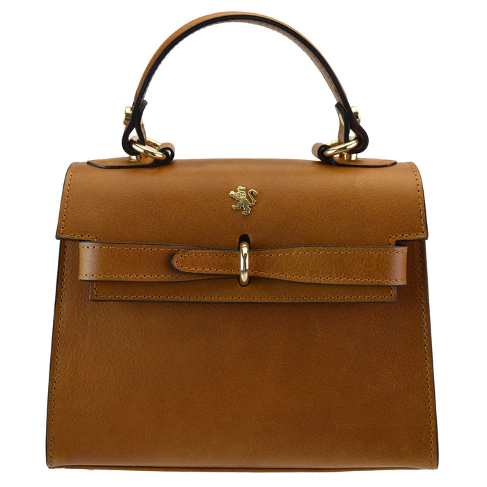Pratesi Fondoli Handbag in vegetable dyed Italian Leather - Brown