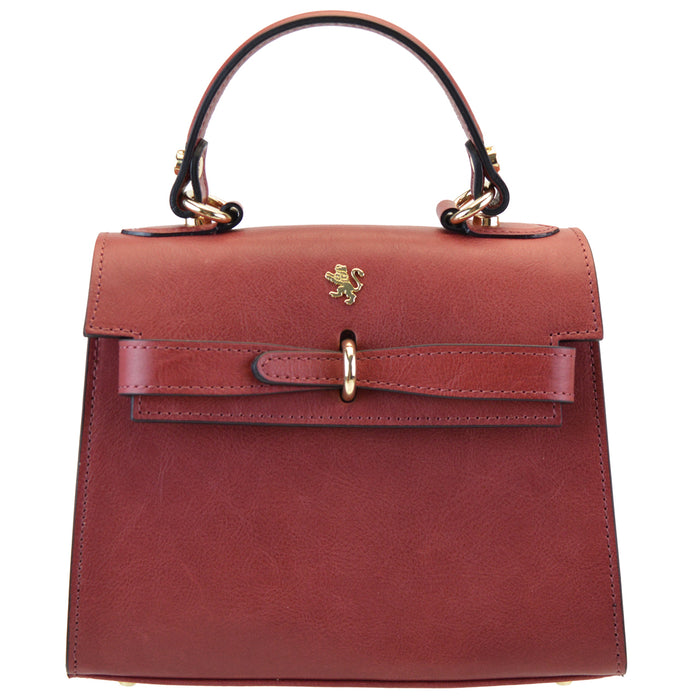 Pratesi Fondoli Handbag in vegetable dyed Italian Leather - Chianti