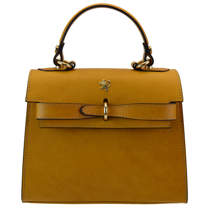 Pratesi Fondoli Handbag in vegetable dyed Italian Leather - Cognac