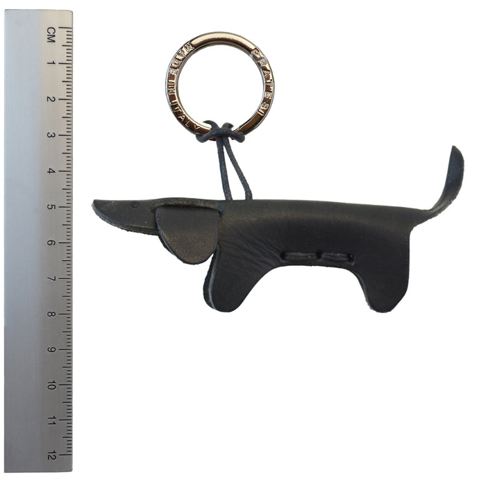 Pratesi Key Holder Charms P111 - Black Dachshund Dog