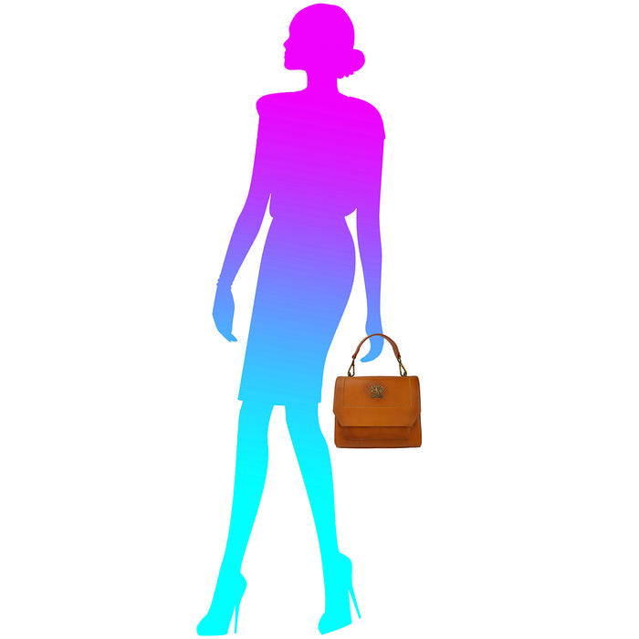 Pratesi Lanciano Lady Bag in genuine Italian vegetable dyed leather - Chianti
