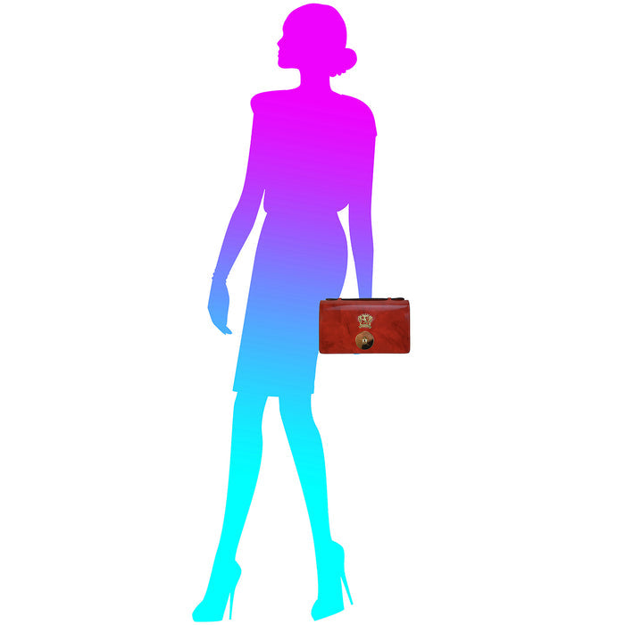 Pratesi Le Falle R194 Lady bag with chain shoulder - Brunelleschi Brown
